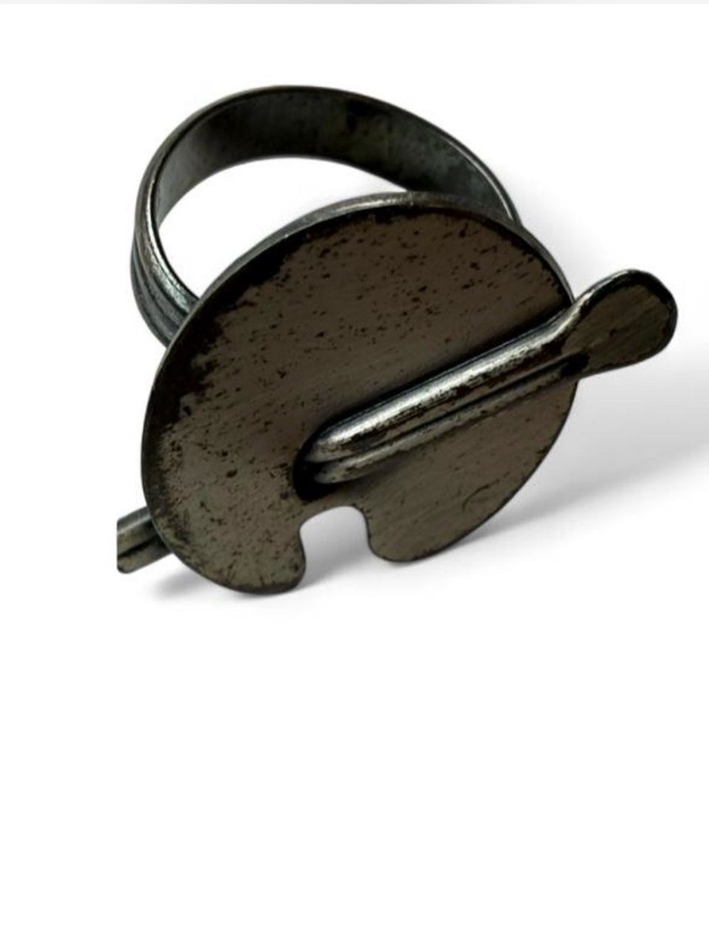Vintage Pewter Artist Palette Ring